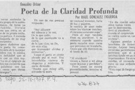 Poeta de la claridad profunda Poeta de la claridad profunda