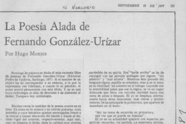 La poesía alada de Fernando González-Urízar La poesía alada de Fernando González-Urízar