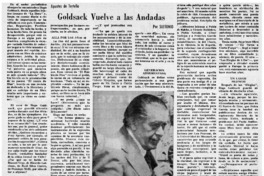 Goldsack vuelve a las andadas Goldsack vuelve a las andadas