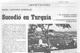 Sucedió en Turquía Sucedió en Turquía