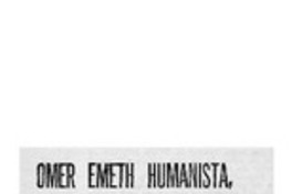 Omer Emeth humanista, crítico y bibliográfo Omer Emeth humanista, crítico y bibliográfo