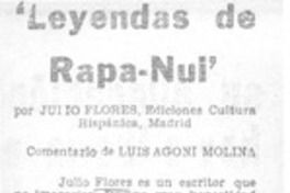Leyendas de Rapa Nui Leyendas de Rapa Nui