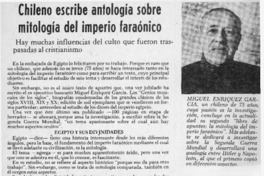 Chileno escribe antología sobre mitología delimperio faraónico. Chileno escribe antología sobre mitología delimperio faraónico.