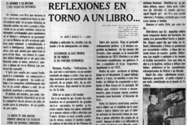Reflexiones en torno a un libro Reflexiones en torno a un libro