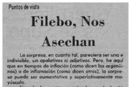 Filebo, nos asechan