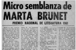 Micro semblanzas de Marta Brunet