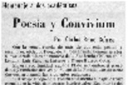Poesía y convivium Poesía y convivium