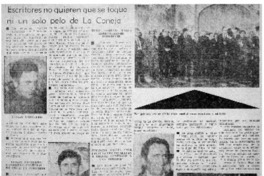 Escritores no quieren que se toque ni un solo pelo de La Coneja. Escritores no quieren que se toque ni un solo pelo de La Coneja.