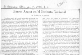 Barros Arana en el Instituto Nacional