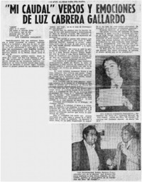 Mi caudal" vresos y emociones de Luz Cabrera Gallardo.
