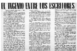 El Ingenio entre los escritores. El Ingenio entre los escritores.