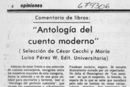 Antología del cuento moderno" Antología del cuento moderno"