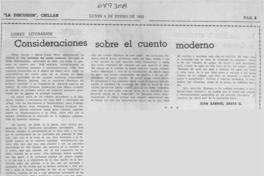 Consideraciones sobre el cuento moderno Consideraciones sobre el cuento moderno