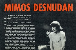 Mimos desnudan a la sociedad Mimos desnudan a la sociedad