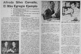 Alfredo Silva Carvallo, el más egregio ejemplo Alfredo Silva Carvallo, el más egregio ejemplo