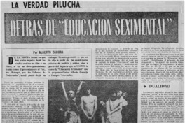 Detrás de "Educación seximental"
