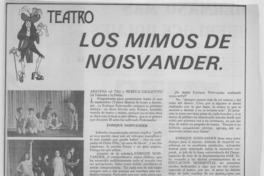 Los mimos de Noisvander. Los mimos de Noisvander.
