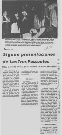 Siguen presentaciones de las tres pascualas. Siguen presentaciones de las tres pascualas.