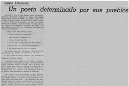 Un poeta determinado por sus pueblos