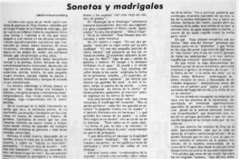Sonetos y madrigales