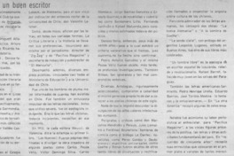 Recordando a un buen escritor Recordando a un buen escritor