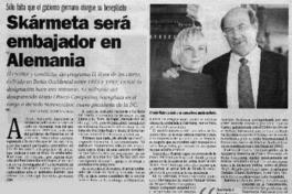 Skármeta será embajador en Alemania Skármeta será embajador en Alemania