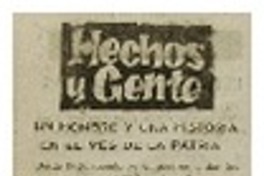 Un hombre y una historia en el mes de la patria Un hombre y una historia en el mes de la patria
