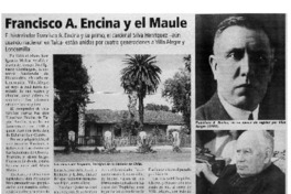 Francisco A. Encina y el Maule. Francisco A. Encina y el Maule.