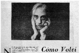 Cómo volví a la poesía Cómo volví a la poesía