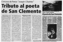 Tributo al poeta de San Clemente Tributo al poeta de San Clemente