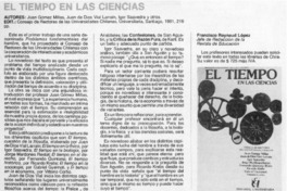 El Tiempo en las ciencias El Tiempo en las ciencias