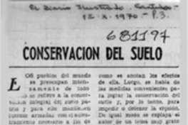 Conservación del suelo Conservación del suelo