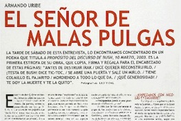 El señor de malas pulgas : [entrevista]