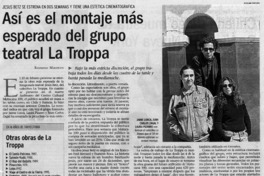 Así es el montaje más esperado del grupo teatral La Troppa Así es el montaje más esperado del grupo teatral La Troppa