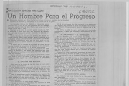 Un hombre para el progreso.