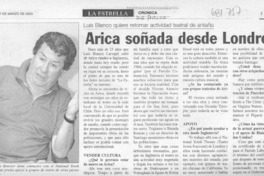 Arica soñada desde Londres : [entrevista]