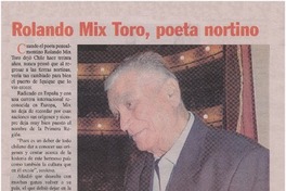Rolando Mix Toro, poeta nortino