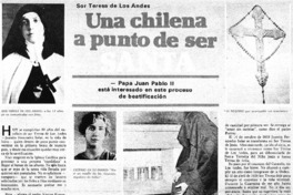 Una chilena a punto de ser santa Una chilena a punto de ser santa