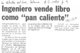 Ingeniero vende libro como "pan caliente". Ingeniero vende libro como "pan caliente".