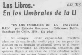 En los umbrales de la U