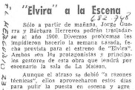 Elvira a la escena. Elvira a la escena.