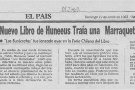 Nuevo libro de Huneeus traía una marraqueta bajo el brazo. Nuevo libro de Huneeus traía una marraqueta bajo el brazo.