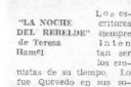 La noche del rebelde La noche del rebelde
