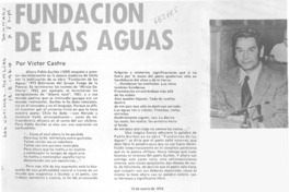 Fundación de las aguas Fundación de las aguas