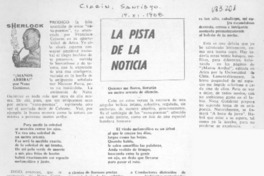 La pista de la noticia La pista de la noticia