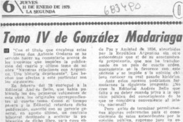 Tomo IV de González Madariaga Tomo IV de González Madariaga