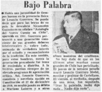 Bajo palabra.