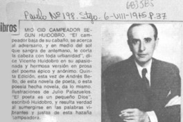 Mio Cid campeador según Huidobro. Mio Cid campeador según Huidobro.