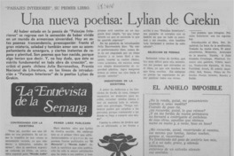 Una Nueva poetisa: Lylian de Grekin. Una Nueva poetisa: Lylian de Grekin.