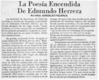 La poesía encendida de Edmundo Herrera